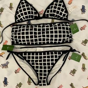 KATE SPADE ♠️ BIARRITZ 3 PIECE SWIMSUIT SET! L/XL NWT!